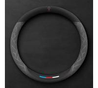 Car Steering Wheel Cover Leather for VW T6 und T6.1 Multivan/Caravelle California ab 2015-, Steering Wheel Covers Soft Microfiber Leather 37-38cm/15'' Plush Car Steering(Gray,Roundtype)