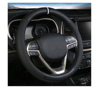 Car Steering Wheel Cover Leather Full Leather Universal Car Breathable And Non Slip Decoration 37-38cm Accessories Universal Steering Wheel Cover(Black)