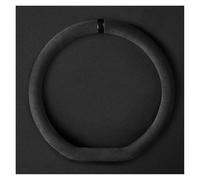 Car Steering Wheel Cover Leather Genuine Leather D Shaped Round Anti Slip Suitable For Car Interior Decoration Universal Steering Wheel Cover([D-shaped] black+38cm)