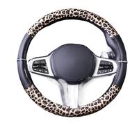Car Steering Wheel Cover Leather Protection Auto Accessories Leopard Print Steering Wheel Cover Non-Slip Universal Fit For 38 CM Steering Wheel Car Steering Wheel Protection Cover