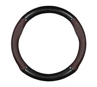 Car Steering Wheel Cover Leather Steering Wheel Cover Genuine Leather Carbon For Jazz For FIT 1.3L 1.5L 2004 2007 2008 2011 LX SE SES EX CVT EXLI 2014 2016 Breathable Anti-slip Protector(E)