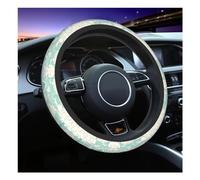Car Steering Wheel Cover Leather Universal Steering Wheel Cover Soft Car Steering Wheel Protector 15 Inch Auto Accessories Breathable Anti-slip Protector(F)