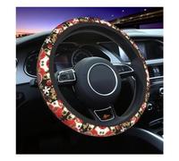 Car Steering Wheel Cover Leather Universal Steering Wheel Cover Soft Car Steering Wheel Protector 15 Inch Auto Accessories Breathable Anti-slip Protector(B)