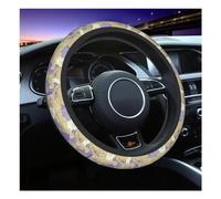 Car Steering Wheel Cover Leather Universal Steering Wheel Cover Soft Car Steering Wheel Protector 15 Inch Auto Accessories Breathable Anti-slip Protector(F)