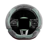 Car Steering Wheel Cover Leather Winter Warm Steering Wheel Cover O/D Shape Fluffy Plush Car Steering Cover Cute Universal 37-38 Cm/15 Inch Breathable Anti-slip Protector(E,D shape)
