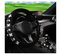 Car Steering Wheel Cover Leather Women Sparkling Outer Ring Car Decoration 14.5-15Inches Universal Suitable Various Models Accessories Soft Microfiber Steering Wheel Cover(Silver)