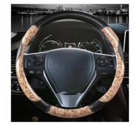 Car Steering Wheel Cover Mahogany Wood Grain Car Steering Wheel Cover For Toyota E'Z For RAV4 2013-2019 For Corolla 2013-2017 For Scion IM 2016 For Auris Steering Protector(Beige)