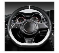 Car Steering Wheel Cover Microfiber Leather D Shape 38cm Car Steering Wheel Cover For Suzuki For Swift 2017-2022 Steering Protector(WHITE)
