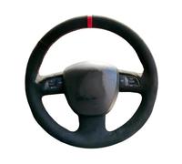 Car Steering Wheel Cover Non-Slip Suede Car Steering Wheel Cover Braid For A3 8P For Sportback A4 B8 For Avant A5 8T A6 C6 A8 D3 Q7 8R Q5 4L S4 S3 Cache Volant Voiture(Red)