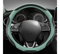 Car Steering Wheel Cover O Shape For Outlander Mirage Eclipse L200 (Green) | Compatible with Mitsubishi Non Slip Comfort Grip Anti Vibration Breathable Soft Touch Wear Resistant All Season Use Durable