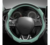 Car Steering Wheel Cover O Shape For Outlander Mirage Eclipse L200 (Green) | Compatible with Mitsubishi Non Slip Comfort Grip Anti Vibration Breathable Soft Touch Wear Resistant All Season Use Durable