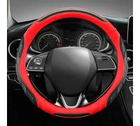 Car Steering Wheel Cover O Shape For Outlander Mirage Eclipse L200 (Rosso) | Compatible with Mitsubishi Non Slip Comfort Grip Anti Vibration Breathable Soft Touch Wear Resistant All Season Use Durable