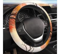 Car Steering Wheel Cover Old House and Trees Car Elastic Stretch Steering Wheel Cover Universal 15 Inch Non-Slip Auto Steering Wheel Protector For Car SUV Van Sedan Truck