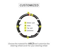 Car Steering Wheel Cover Perforated Microfiber Leather Braid W/Needles & Threads For BMW E46 325i X5 E53 E39 wheel hubs(Orange)