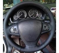 Car Steering Wheel Cover Perforated Microfiber Leather Braid W/Needles & Threads For BMW F15 X5 2014 F25 X3 11-16 wheel hubs(Green Thread)