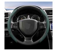 Car Steering Wheel Cover Protector Breathable Hole Leather Steering Wheel Cover For Swift 2011 For Sx4 For Grand For Vitara For Jimny For Solio For S-Cross(Green 2-Piece Set)