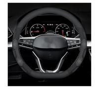 Car Steering Wheel Cover Protector For SEAT For Leon For Ibiza FR 2 For Ateca For Arona For Exeo For Arosa For Tarraco Breathable perforatedcar steering wheel cover(D Leather White)