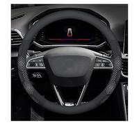 Car Steering Wheel Cover Protector For SEAT For Leon For Ibiza FR 2 For Ateca For Arona For Exeo For Arosa For Tarraco Breathable perforatedcar steering wheel cover(O Leather White)
