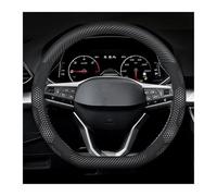 Car Steering Wheel Cover Protector For SEAT For Leon For Ibiza FR 2 For Ateca For Arona For Exeo For Arosa For Tarraco Breathable perforatedcar steering wheel cover(D Carbon White)