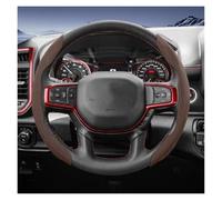 Car Steering Wheel Cover Protector Suede Steering Wheel Cover with Split Snap-On Design for Pickup for Promaster for Rampage 1500 2500 3500 4000 4500 5500 700 1000(Mocha 2-Piece Set)