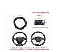 Car Steering Wheel Cover PU Leather Embossed Wave Pattern Steering Wheel Cover Car Rimless Interior Decoration Universal All Season Fit