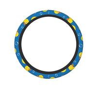 Car Steering Wheel Cover Rubber Duck Print Universal Car Steering Wheel Cover Soft Decoration Protective Covers, For Auto, Suv, Truck, 38cm