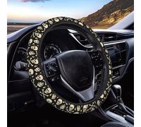 Car Steering Wheel Cover Skull Flames Cross Bones Car Handle Covers Sedan