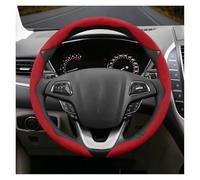 Car Steering Wheel Cover Snap-on Steering Wheel Cover For LINCOLN For Fit For Navigator For Corsair For Aviator For Continental MKZ MKX MKS For Town(Red O 3-P)