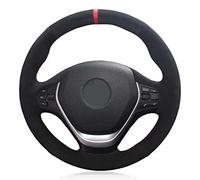 Car Steering Wheel Cover Soft Black Suede,Fit for BMW 3 Series F30 F31 F34 318i 320i 320d 328i 330i 330e 330d 335i 340i 2012-2019