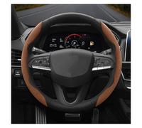 Car Steering Wheel Cover Suede Snap-on Steering Wheel Cover 2-Piece 3-Piece For Cadillac CT4 CT5 CT6 XT4 XT5 XT6 For Escalade CTS SRX ATS Lyriq(Brown 2-P)
