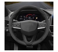 Car Steering Wheel Cover Suede Snap-on Steering Wheel Cover 2-Piece 3-Piece For Cadillac CT4 CT5 CT6 XT4 XT5 XT6 For Escalade CTS SRX ATS Lyriq(Black 3-P)