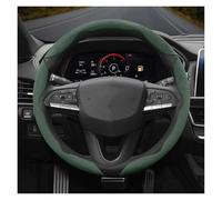 Car Steering Wheel Cover Suede Snap-on Steering Wheel Cover 2-Piece 3-Piece For Cadillac CT4 CT5 CT6 XT4 XT5 XT6 For Escalade CTS SRX ATS Lyriq Anti-slip Protector(Green 3-P)