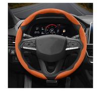 Car Steering Wheel Cover Suede Snap-on Steering Wheel Cover 2-Piece 3-Piece For Cadillac CT4 CT5 CT6 XT4 XT5 XT6 For Escalade CTS SRX ATS Lyriq Steering Protector(Orange 3-P)