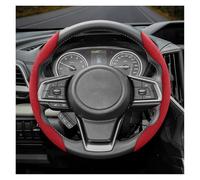 Car Steering Wheel Cover Suede Snap-on Steering Wheel Cover For Legacy Xv For Wrx For Sti For Outback For Ascent(Red O 2-P)