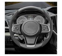 Car Steering Wheel Cover Suede Snap-on Steering Wheel Cover For Legacy Xv For Wrx For Sti For Outback For Ascent(Black O 2-p)