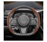 Car Steering Wheel Cover Suede Snap-on Steering Wheel Cover For Legacy Xv For Wrx For Sti For Outback For Ascent Anti-slip Protector(Brown D 2-P)