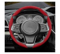 Car Steering Wheel Cover Suede Snap-on Steering Wheel Cover For Legacy Xv For Wrx For Sti For Outback For Ascent Anti-slip Protector(Set5 Red O 3-P)