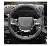 Car Steering Wheel Cover Suede Snap-on Steering Wheel Cover Sedan For Toyota For Crown Estate For Majesta Royal Athlete Thin Car Handle Cover(Black 2-P)
