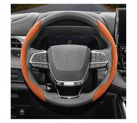 Car Steering Wheel Cover Suede Snap-on Steering Wheel Cover Sedan For Toyota For Crown Estate For Majesta Royal Athlete Thin Car Handle Cover(Orange 2-P)