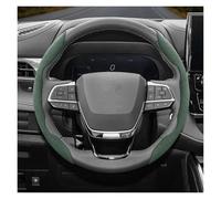 Car Steering Wheel Cover Suede Snap-on Steering Wheel Cover Sedan For Toyota For Crown Estate For Majesta Royal Athlete Thin Car Cover(Green 2-P)