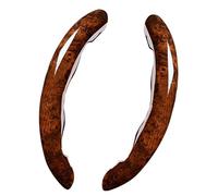 Car Steering Wheel Cover - Summer Ultra Thin Peach Wood Grain Clip On Type, Universal Segmented Protective Cover for Electric Vehicles, Breathable Non-Slip PVC Handle Set