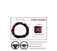 Car Steering Wheel Cover Three-dimensional Foam Style Fabric Car Rimless Steering Wheel Cover Universal Fit 37-38cm