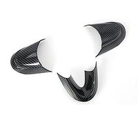 Car Steering Wheel Cover Trim Carbon Black Interior Accessories, For MINI Cooper F54 F55 F56 F57 F60,Black