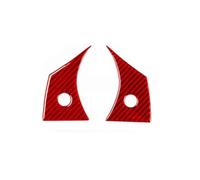 Car Steering Wheel Cover Trim Sticker Center Console Interior Mouldings for Tesla Model 3 2017-2022 Y 2020-2022(Carbon Red)