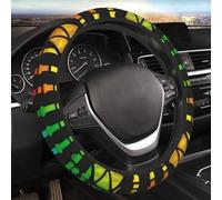 Car Steering Wheel Cover Universal 15 Inch Anti-Slip Protector Covers -Rainbow LGBT Pride Science, Black