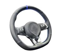 Car Steering Wheel Cover Wrap Customized Anti-Slip Artificial Leather Car Steering Wheel Braid Cover For VW For Golf 7 For GTI For Golf R For MK7 For Passat B8 For Polo(Blue)