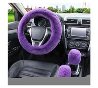 Car Steering Wheel Covers Car Accessories Interior Steering Wheel Cover Soft Handbrake Shift Cover 3 Pcs/set Steering Wheel Protector(Purple)