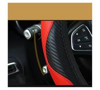 Car Steering Wheel Covers Car Steering Wheel Cover Carbon Fiber Breathable PU Leather Universal 37 38cm Steering Covers Decoration Accessories(Purple)