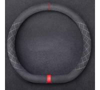 Car Steering Wheel Covers Compatible for Audi A2 8Z Advance/High-Tech/Style/ColourStorm/S line Sport/Xtend, Anti-slip Car Wheel Cover, Soft Steering Wheel Grip Covers for Cars,D-type-Red
