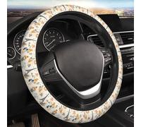 Car Steering Wheel Covers Eiffel Tower Cute Dogs 38cm Universal